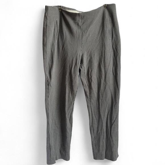 Chicos Houndstooth Stretchy Pull On Straight Leg Pants - Picture 2 of 6